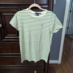 Ralph Lauren Green Short Sleeve Tee Striped Shirt